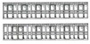 Drawing of two Mikes Models coach sides. Upper: 6 Compartment Bogie Coach. Lower: 4 Compartment Bogie Brake