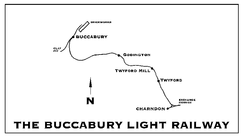 A map of the Buccabury Light Railway