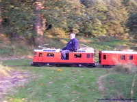 Late in the day the railway owner, Arnold, finally got to play with his own railway